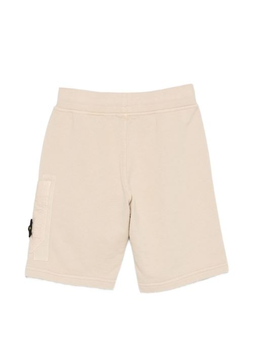 Bermuda bambino Stone Island in felpa beige STONE ISLAND KIDS | 6200008S0040V0090